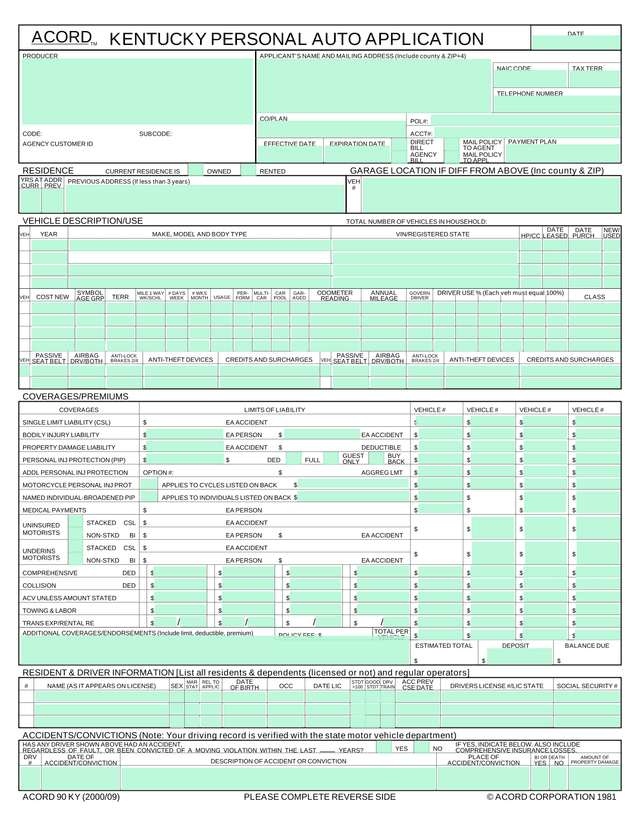 Vehicle Insurance Application (Auto Policy) screenshot